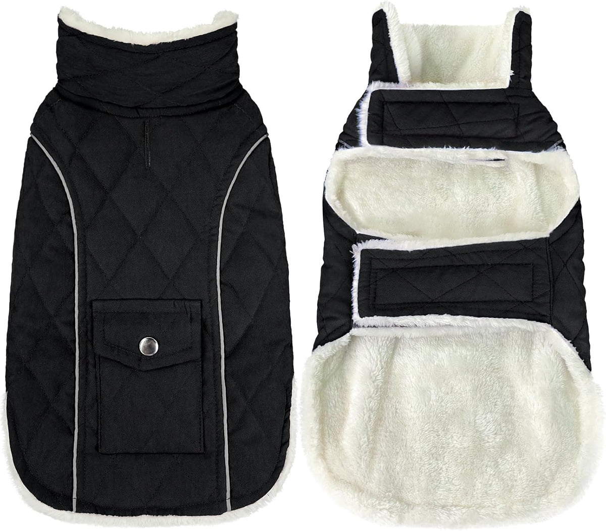 Malier Dog Coat Warm Dog Winter Coat, Windproof Dog Jacket with Pocket