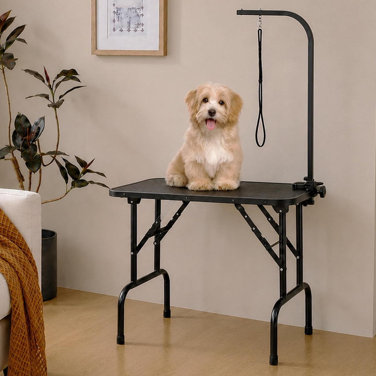Yaheetech 32 Inch Sturdy Dog Grooming Table for Home, Black