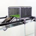 Extra Large Turtle Basking Platform, RES Basking Dock, Above Tank Dry Resting Area with Artificial Grass, Non-Slip Aquatic Turtles Ramp, Turtle Accessories for 75/90/125 Gal