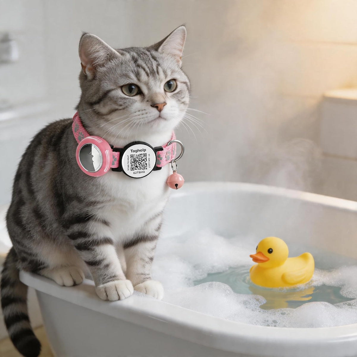 3 Pack AirTag Cat Collar, Reflective Breakaway Collar, Hidden Holder