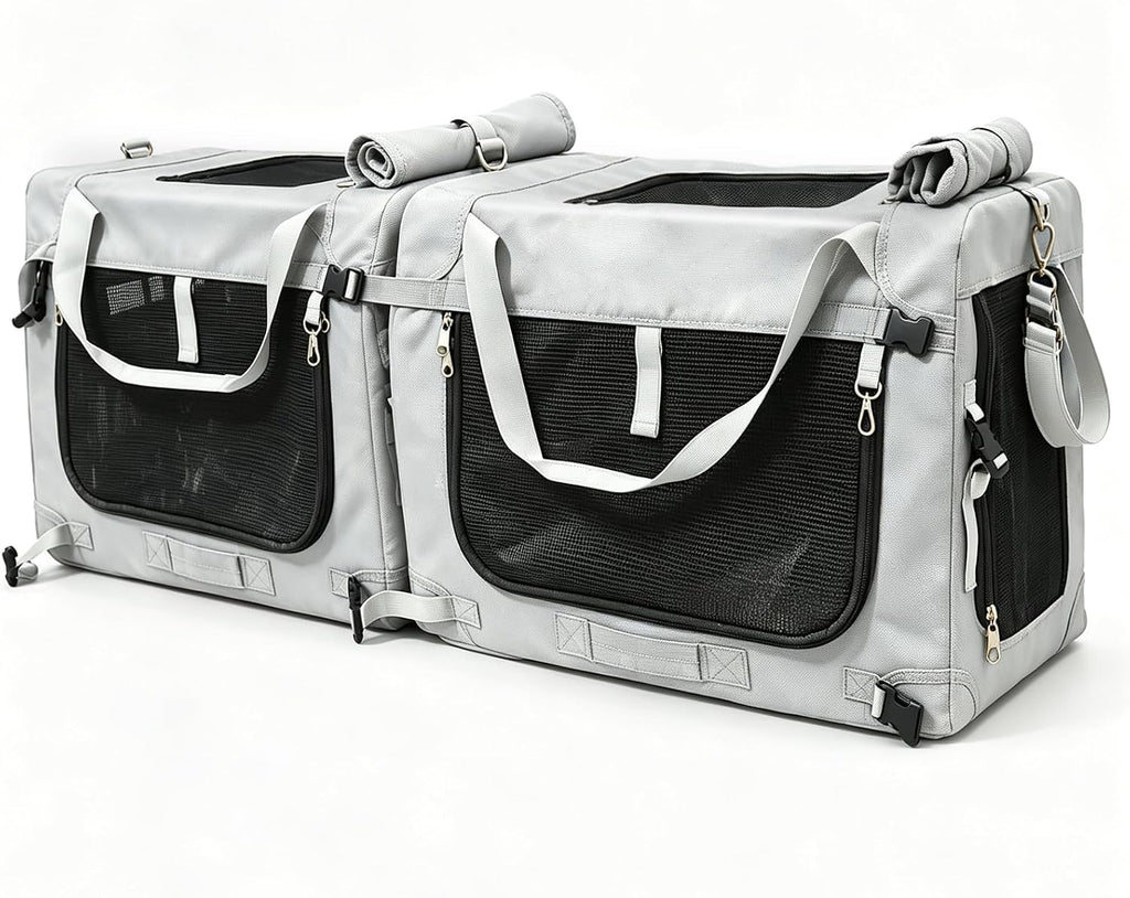 Extra Large Cat Carrier for 2 Cats with Foldable Frame