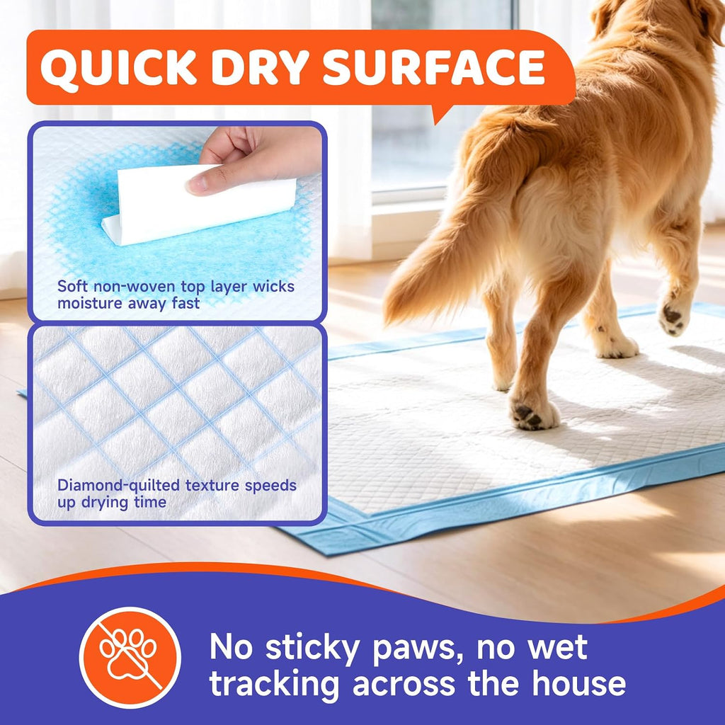 50-Pack 36×30in Super Absorbent Leakproof Disposable Puppy Pads,XXL
