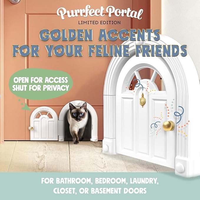 Purrfect Portal Meow Manor® Cat Door Interior Door - Image 2