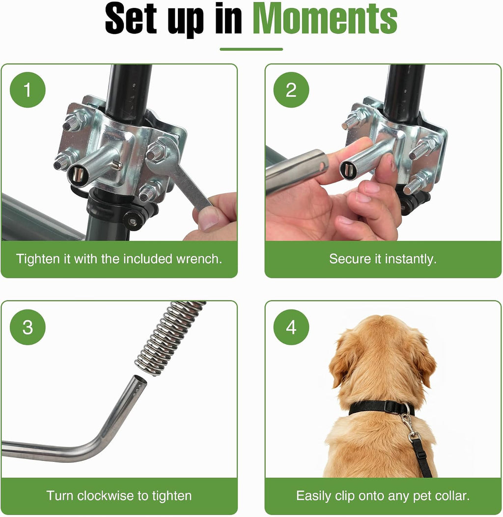 Dog Bike Leash Heavy Duty Handsfree Quick Release Bicycle Attachment Tangle Free for Medium Dogs Cycling Walker