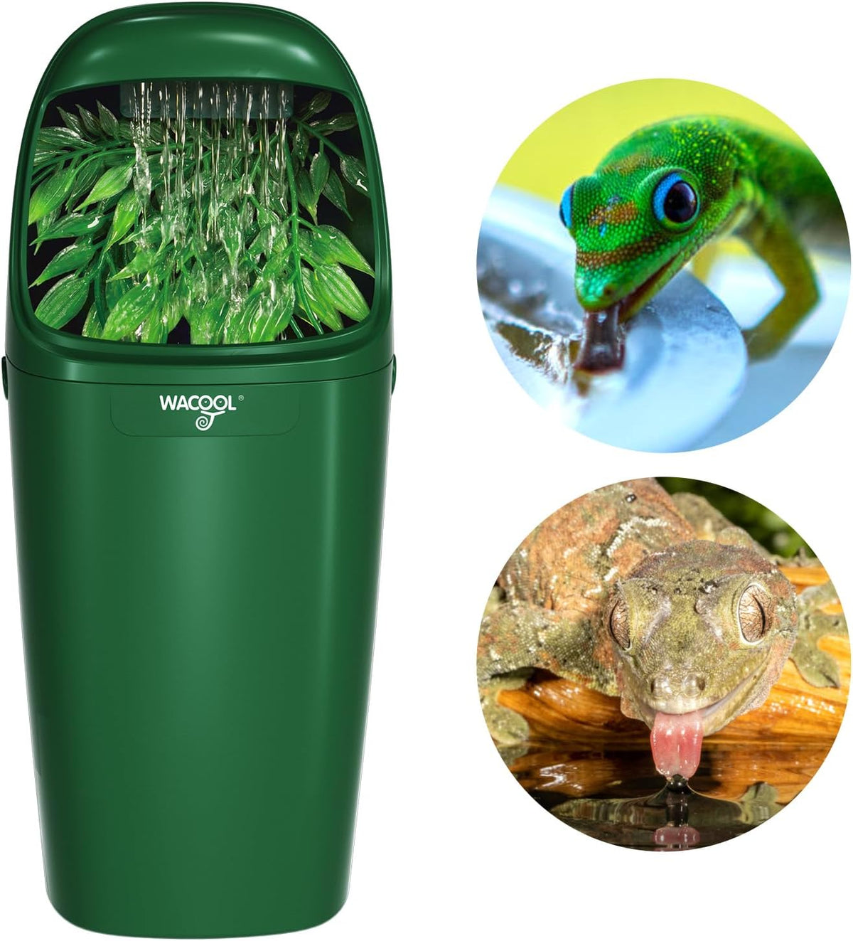 Wacool Reptile Water Dripper Chameleon Drinking Fountain Water Dispenser, Automatic Water Feeder for Bearded Dragon Gecko Lizard Frog Snake/Reptile Accessories