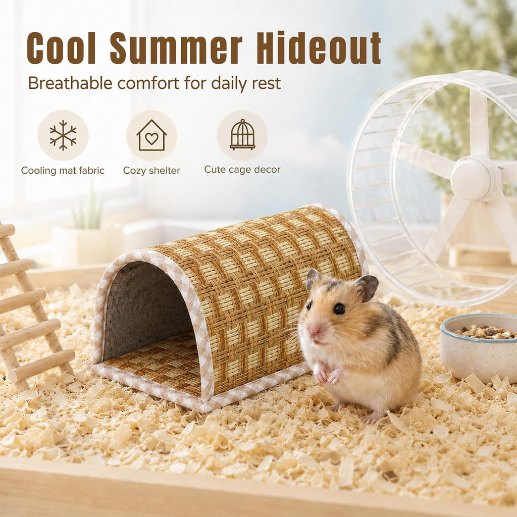 Large Woven Guinea Pig Hideout, Cooling Small Animal Bed for Small Pets