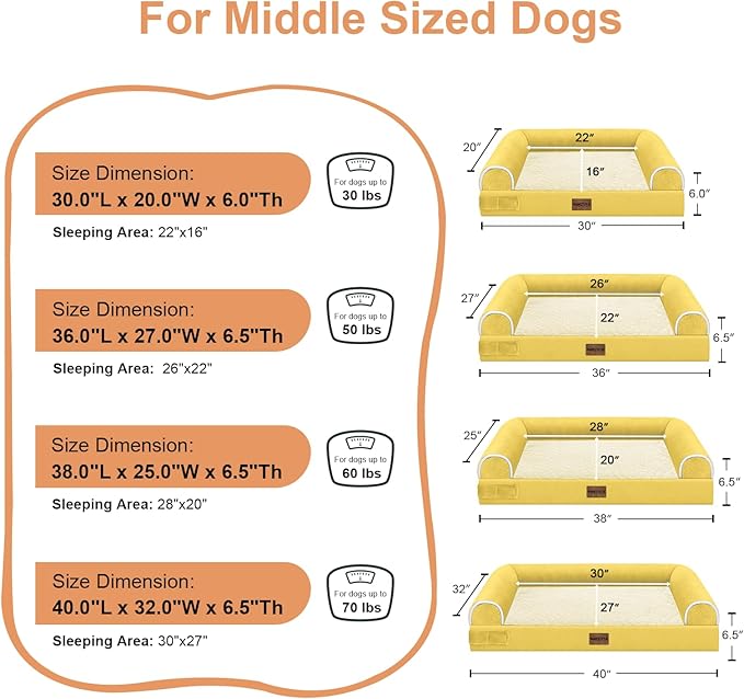Large Dog Bed Orthopedic Washable: Beds Bolster XL Bed Medium Large Dogs Egg - Image 6