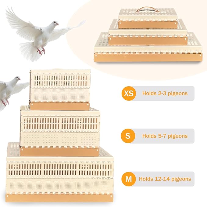Folding Pigeon Cage Racing Pigeons Travel Cage Pairing Cage Plastic Three Doors - Image 7