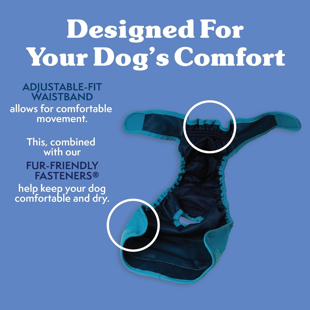 Simple Solution Washable Female Dog Diaper, Reusable Dog Diaper, M, 1 Count