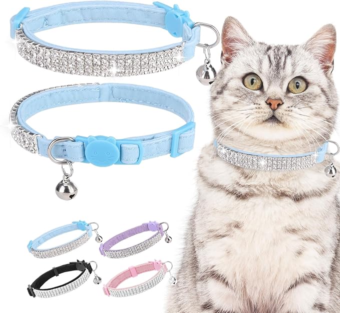 EXPAWLORER Soft Velvet Safe Cat Collars by EXPAWLORER