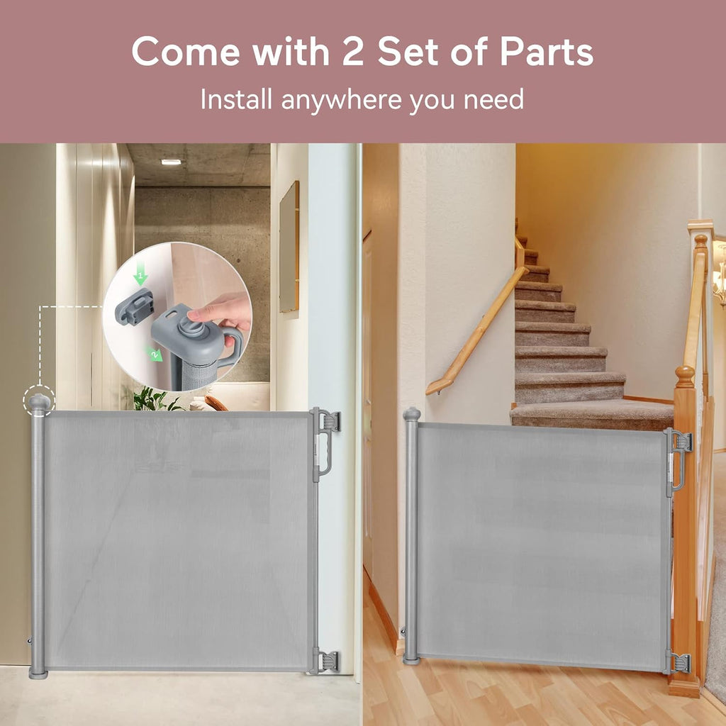 Momcozy Retractable Mesh Baby Gate or Dog Gate
