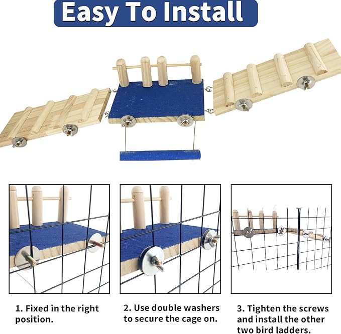 FlidRunest Bird Toy, Parrot Perch Platform - Image 5