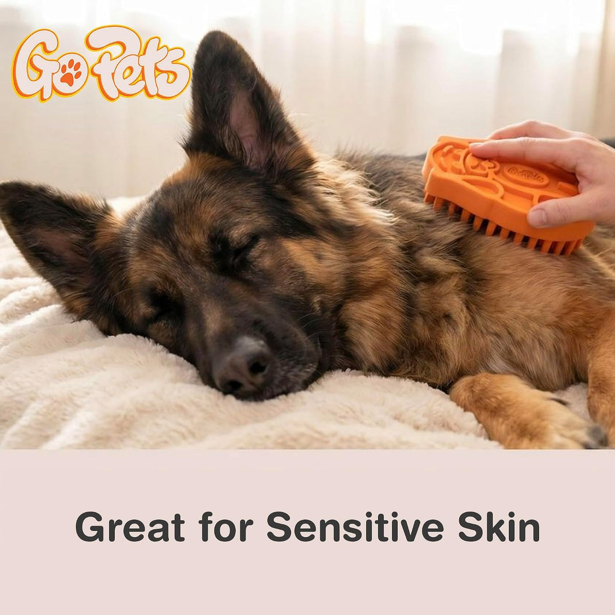 GoPets Curry Comb Pet Bath Brush for Cleaning & Grooming Dogs & Cats