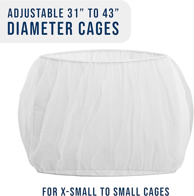 Universal Bird Cage Seed Catcher Universal Mesh Skirt Cover Stretchy Small - Image 3