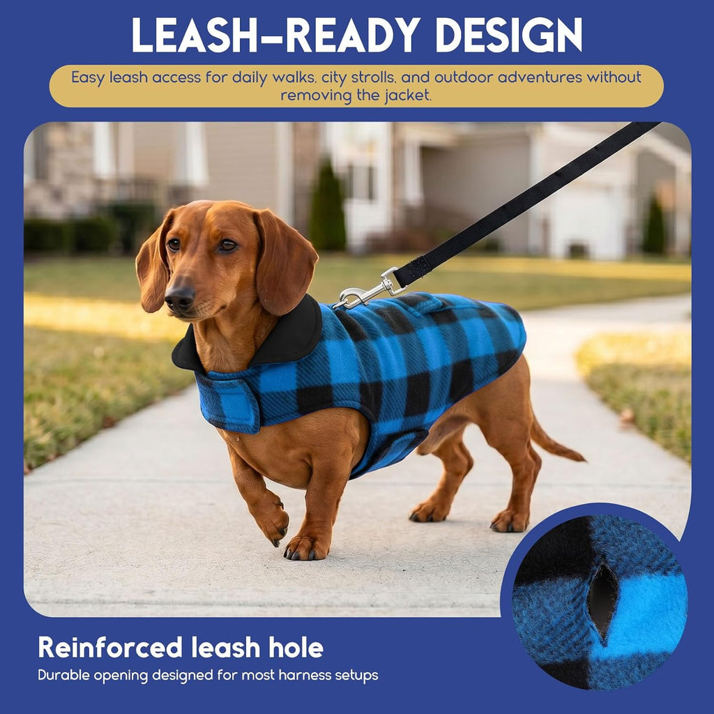 ASENKU Reversible Dog Winter Coat, Dog Jacket for Small Medium Large Dogs