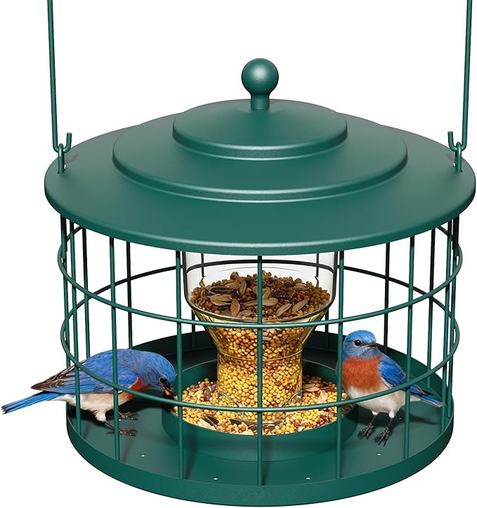Squirrel Proof Bird Feeder, Metal Cage Bird Feeder by Birdream