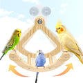 Rocking Bird Toys Perch for Window and Cage, Bird Perch for Wall Suction Mount by Jevnd
