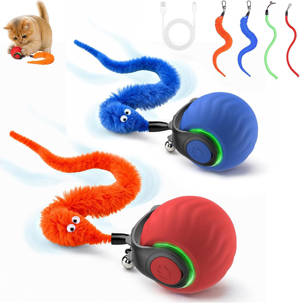 Interactive Cat Toys with Bird Sounds & 3 Speed Modes for Indoor Cats Play