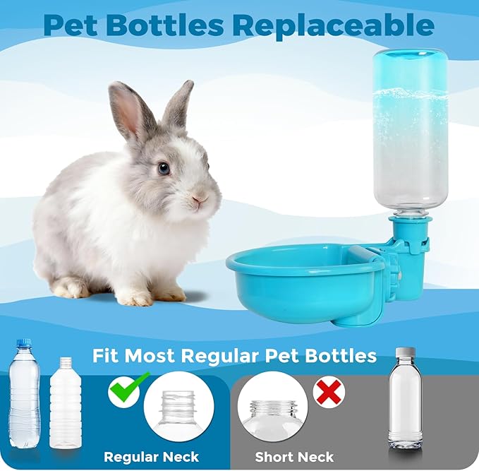 VANNON 16oz Pet Water Bottle, Gravity Dog Water Bowl Dispenser - Image 2