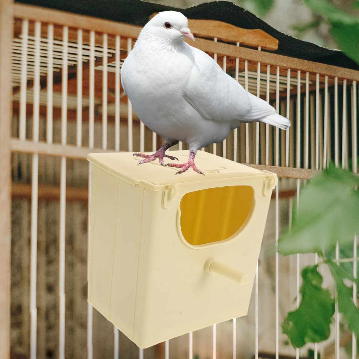Happyyami 3pcs Plastic Birds Nesting House Bird Finch Nest Breeding Box Outdoor Mounted Parakeet Nest Box Plastic Hanging Bird Hut for Bird Cockatiel Parrot Budgie Random Color