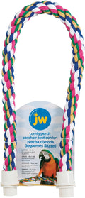 JW Pet Comfy Perch For Birds Flexible Multi-color Rope, Large by JWPet