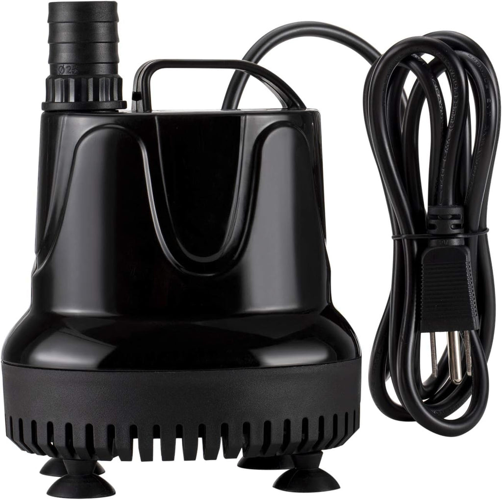 hygger 215 GPH Quick Water Change Aquarium Pump Submersible Fountain Water Pump Fish Tank Pond Drain Transfer Pump with 2 Adaptors