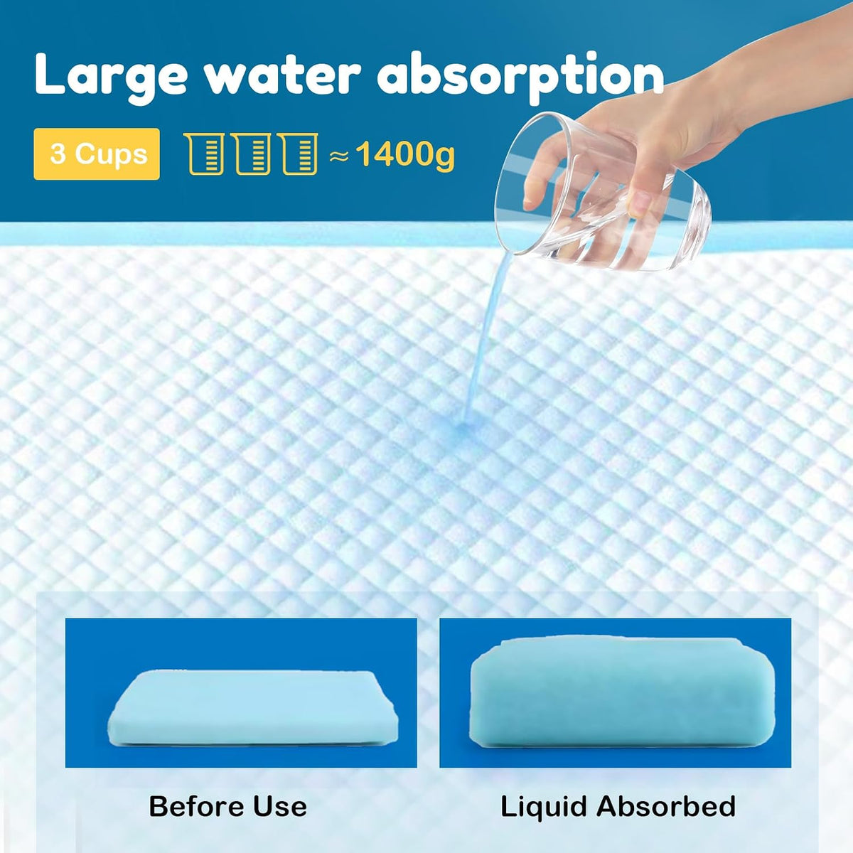 Dog Pee Pads Extra Large 28''x34'', X-Large Training Puppy Pee Pads Super Absorbent Leak-Proof Pee Pads Disposable Pet Pad 40 Count