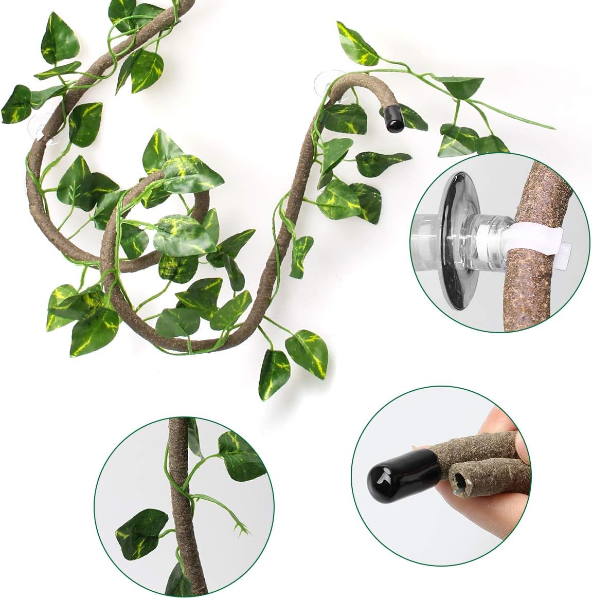 Coolrunner 8FT Reptile Vines and Flexible Reptile Leaves
