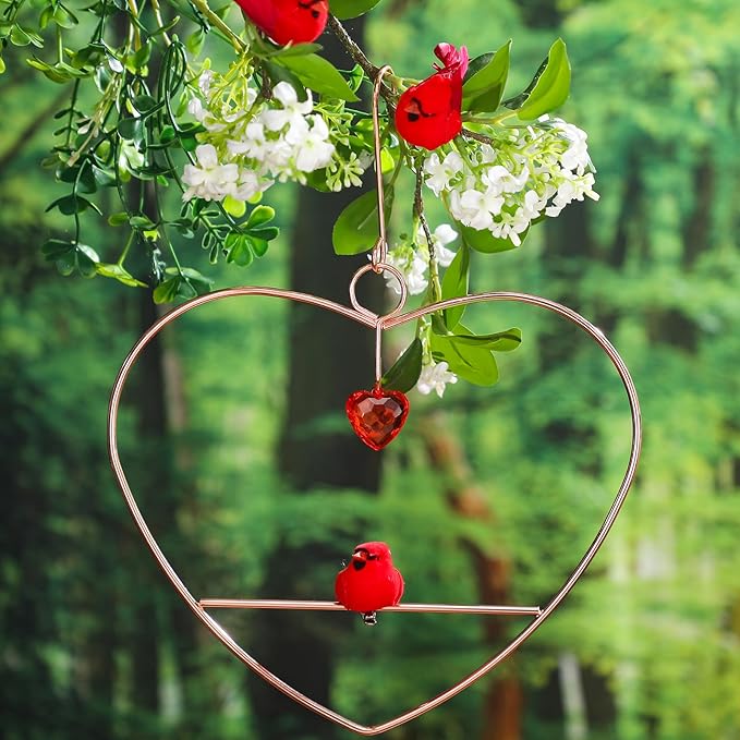 LemonRoad Hummingbird Swing, Tweet Heart Birdie Swing, Copper Hummingbird Perch - Image 6