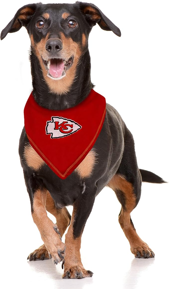 Pets First NFL Kansas City Chiefs TIE Bandana, Small/Medium. Dog Bandana Scarf - Image 5