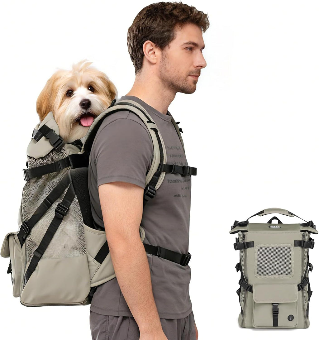 Wakytu Dog Backpack Carrier for Small Dogs,Pet Carrier for Travel & Hiking