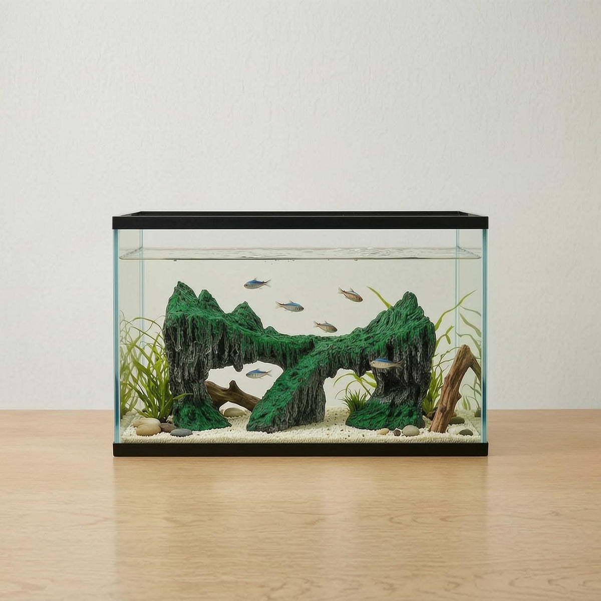 Artificial Large Aquarium Aquascaping Rock, 11" Resin Fish Tank Decor Stone
