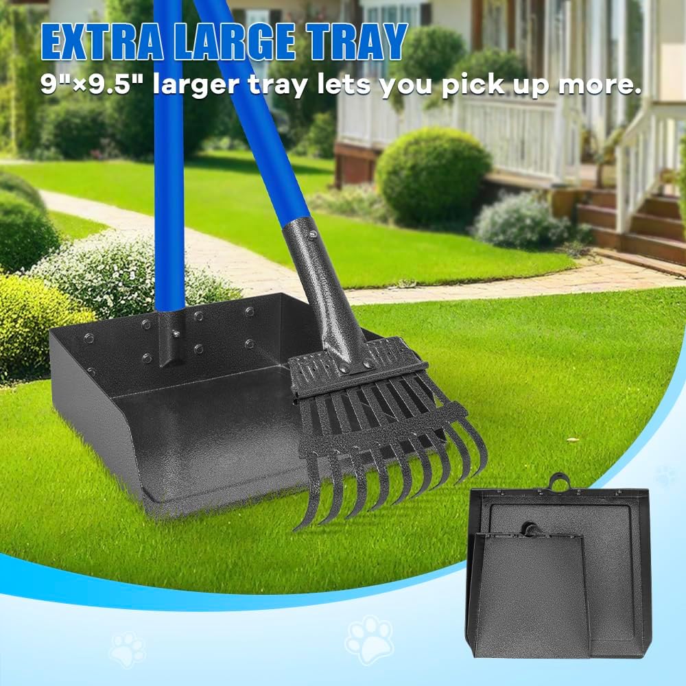 Larger Dog Pooper Scooper for Large Medium Small Dogs Stainless Steel