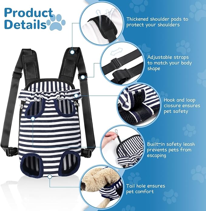 YUDODO Pet Dog Carrier Backpack Adjustable Dog Front Carrier, Legs Out Easy-Fit - Image 2