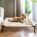 Veehoo Orthopedic Elevated Dog Bed + Removable Fluffy Pillow-Top Mat, Plush Dog by Veehoo