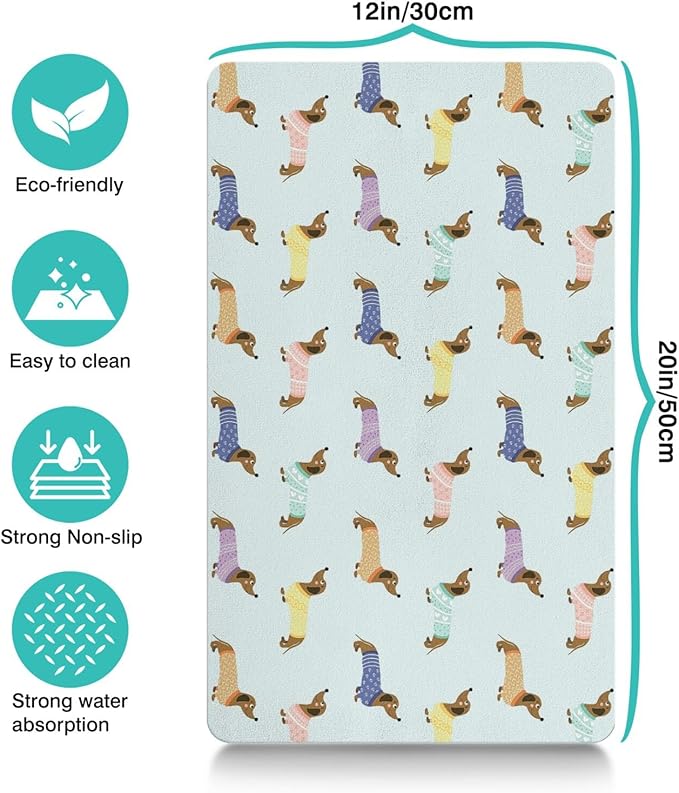 Dachshund Dog Food & Water Mat, Pet Feeding Mat - Image 5
