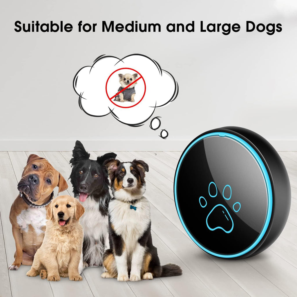 Smart Wireless Dog Door Bell, Doggie Doorbell for Pet Potty Training Communication Go Outside Press Button with 38 Melodies 4 Volume Levels LED Flash (1 Receiver & 2 Transmitter), Black