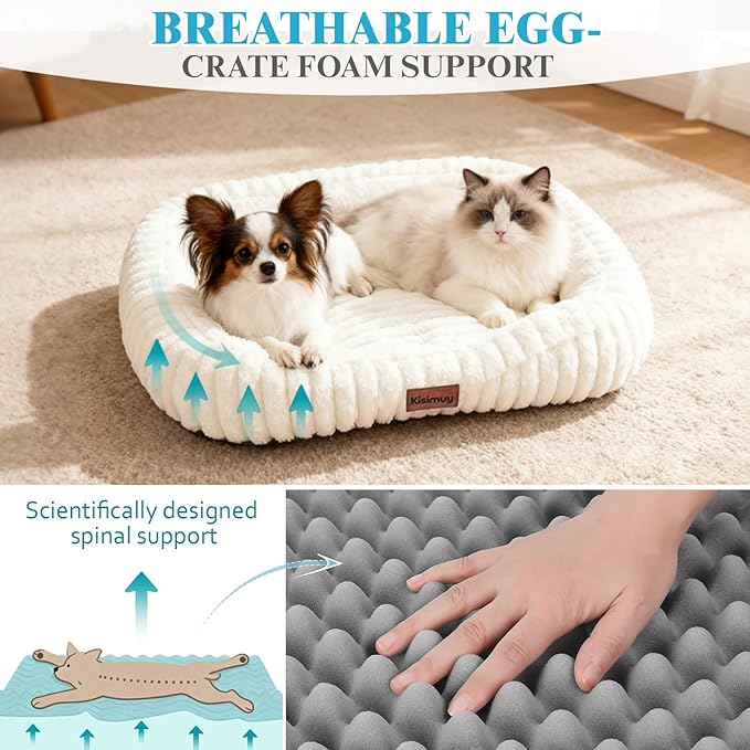 Washable Dog Bed for Medium Dogs – Soft Plush Calming Puppy Bed - Image 3