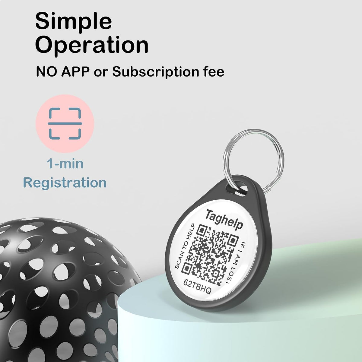 Pet ID Tag-3pcs QR Code Tag Small Personalized Name Plate with Online Profile,Cat Tag Scan QR Receive Instant Pet Location Alert Email,No Subscription or fees(Black & Blue & Pink)
