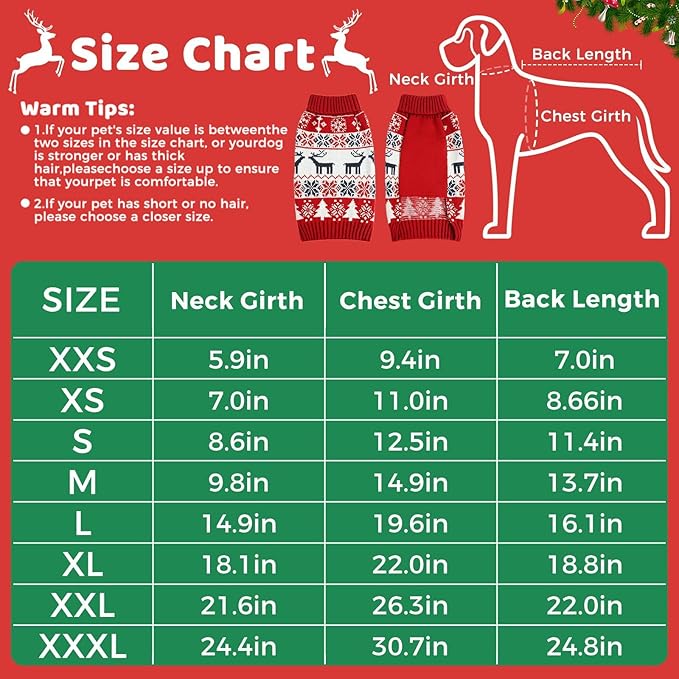 Christmas Dog Sweaters for Small Large Dogs Girl, Soft Warm Pup Dogs Shirt - Image 5