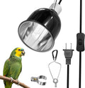 GlowUp Bird Cage Light Fixture Combo Kit, Deep Dome Lampshade with 2.4% UVB Bulb 20W, Bird Light for Captive Birds, Reptiles