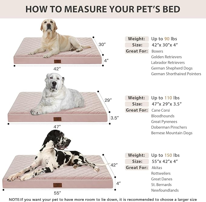 WNPETHOME Orthopedic Big Dog Beds Large Sized Dog, Waterproof Extra Large Dogs - Image 5