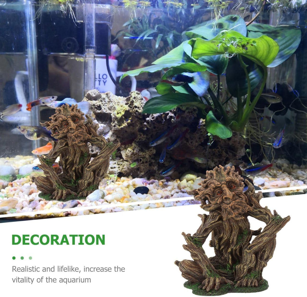 Zerodeko Aquarium Decor, Fish Tank Decorations, with Lifelike Human Face Sculpture Creative Aquarium Ornament for Hideaway and Tank Landscaping Suitable for Freshwater and Saltwater