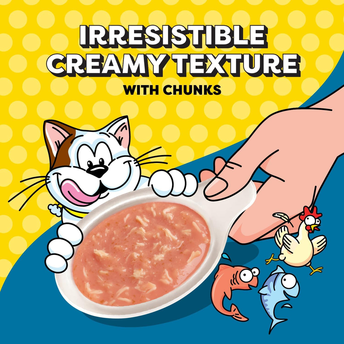Temptations Lickable Spoons with Chunks Wet Cat Treats, Variety, 24 Count