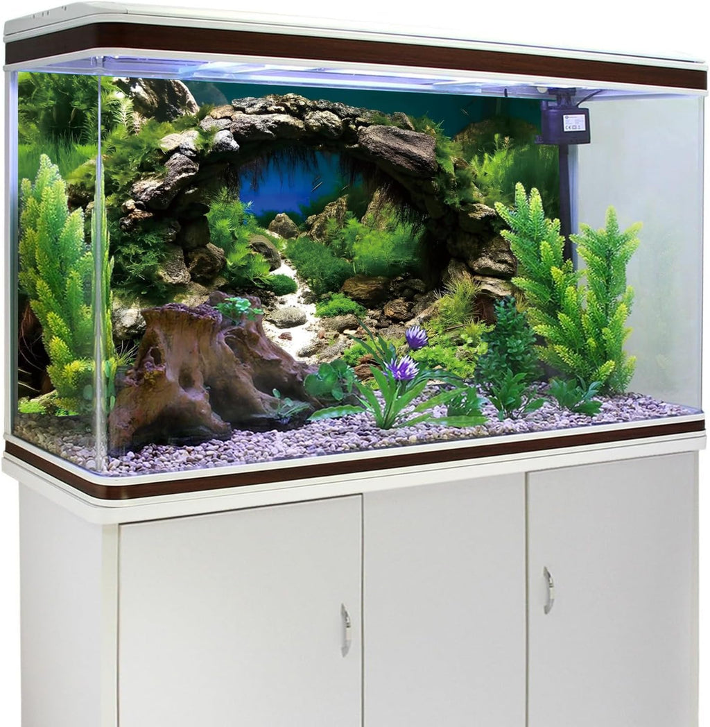 72x24 in Arch Stone Aquarium Backdrop Aquatic Plant Fish Tank Background