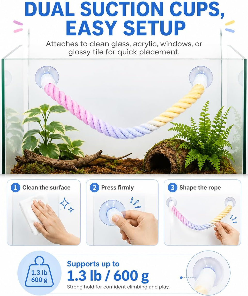 Ball Python Tank Accessories, Bendable Snake Climbing Rope