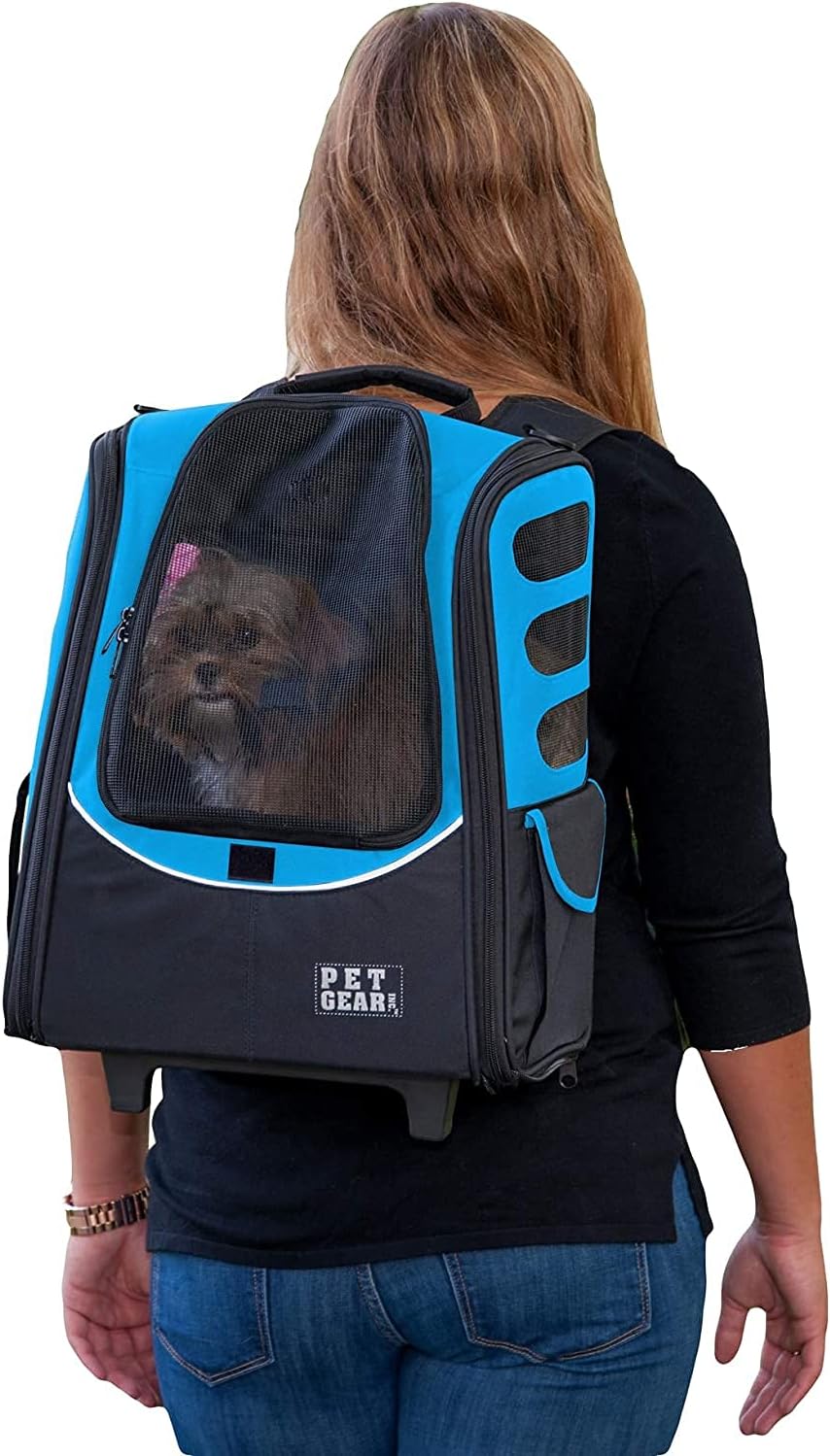 Pet Gear I-GO2 Roller Backpack, Medium Escort, NEW Ocean Blue