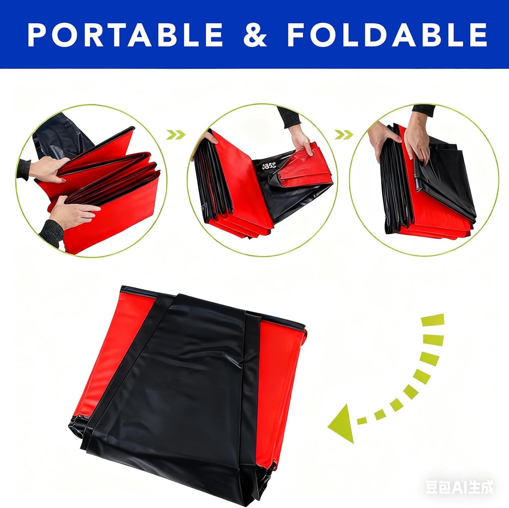Foldable Dog Pool, Collapsible Plastic Dog Swimming Pool, 40x12in