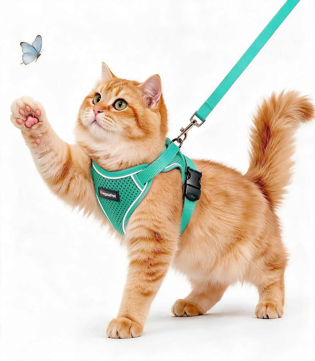 Cat Harness and Leash for Walking, Escape Proof Adjustable Vest Harness