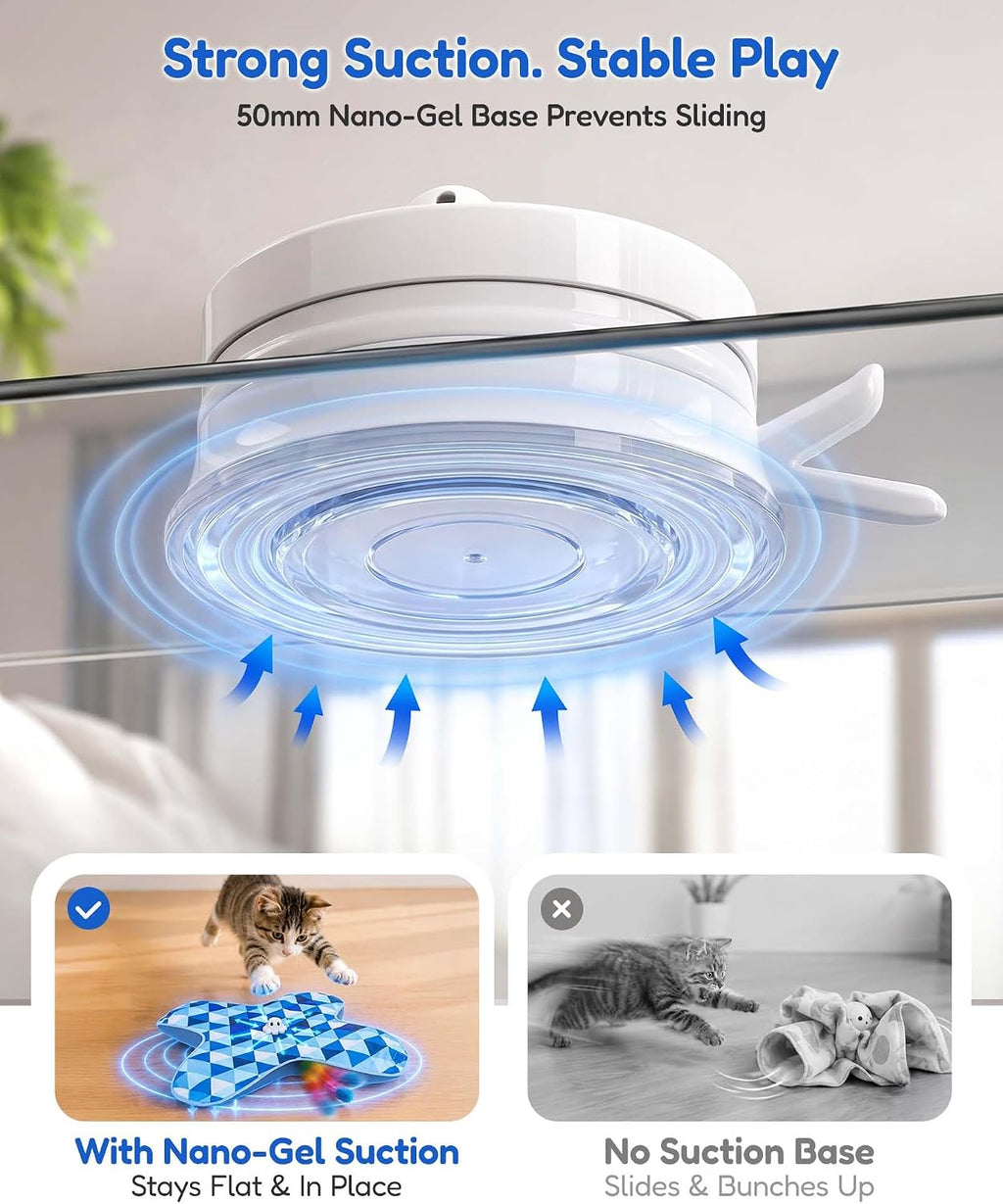 PetBusy Smart Interactive Cat Toys for Indoor Cats Chasing and Pouncing Fun